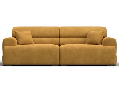 Диван прямой Лига-109 НПБ (ДСП,Фанера,Велюр/Желтый) Лига Диванов 136481