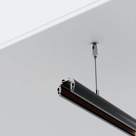 Шинопровод под гипсокартон накладной/подвесной магнитный черный 2м Maytoni Busbar trunkings Exility TRXM034-R-412B (48V)