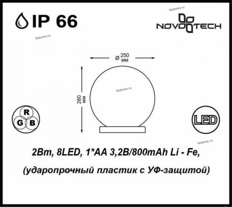 Наземный светильник Novotech Alice 357200