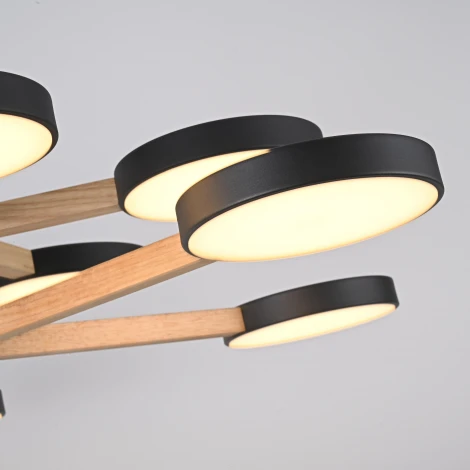 Потолочная люстра на штанге LED TURNA DBL L10 Black ImperiumLoft Turna-Dbl01 (229085-26, Умный дом, WiFi, голосовое управление)