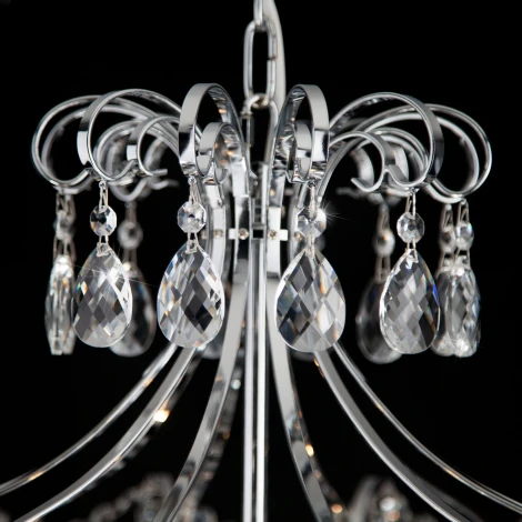 Подвесная люстра Eurosvet Crystal 10080/6 хром / прозрачный хрусталь