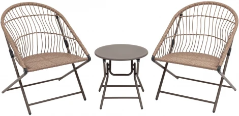 Комплект складной мебели для сада Stool Group Soley светло-серый арт.УТ000039924