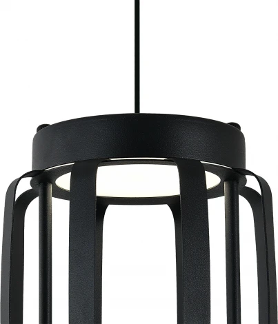 Подвесной светильник с таймером (14027/2P Black) Indigo Capsula V000155L (LED, 220V, пульт управления, на проводе, круглые)