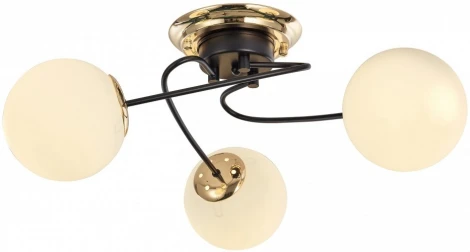 Потолочная люстра Arte Milano Neapolis-76408 276408/3 BK/GD (220V, шар)