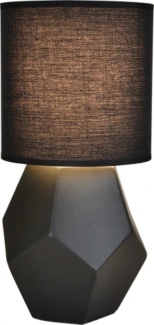 Настольная лампа Escada Diona 10205/T Black 1x40Вт E14, керамика/ткань, чёрный (220V, круглые)