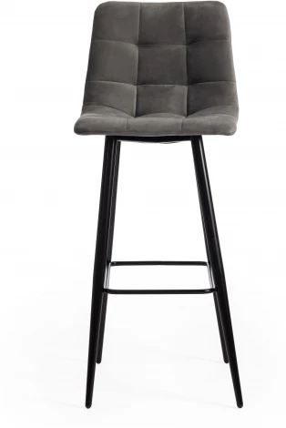 Стул барный CHILLY (mod.7095б) (Ткань,Металл /Серый,Черный)