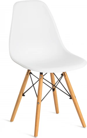 Стул CINDY (EAMES) (mod. 1801) / 2 шт. в упаковке Tetchair (Дерево бук,Металл,Пластик/Белый) арт.24420