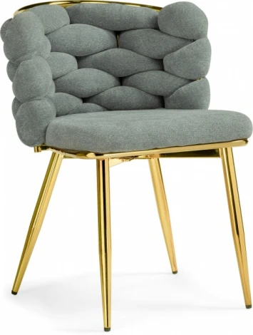 Стул на металлокаркасе Woodville Rendi light gray / gold