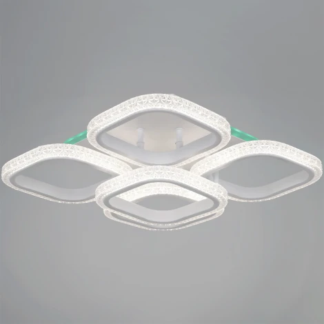 Потолочная люстра светодиодная на штанге с пультом с регулировкой цветовой температуры, яркости и ночным режимом Reluce 06335-0.3-4+1A WH (RGB)