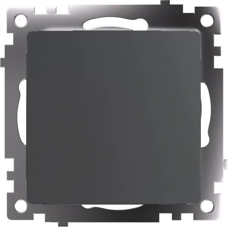 Переключатель одноклавишный (графит) Stekker Катрин 49412