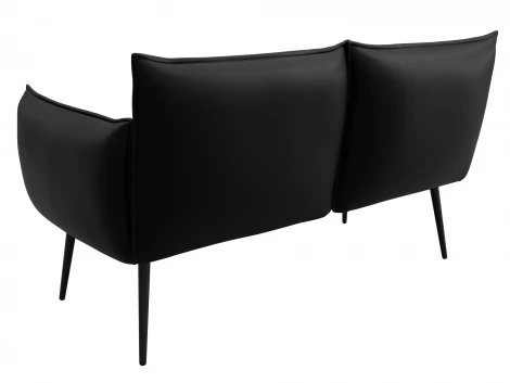 Диван прямой Лига-083 (Фанера/Металл/Экокожа/Черный) Лига Диванов 131068