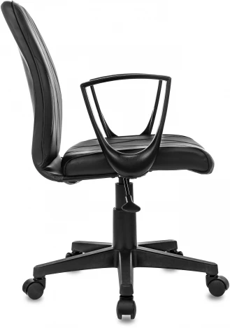 Кресло CH-327 черный эко.кожа крестов. пластик Бюрократ CH CH-327/BLACK-PU