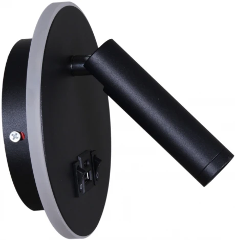 Настенный светильник светодиодный Reluce 86203-9.2-001KT LED12W+USB BK (220V, выключатель)