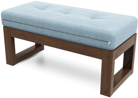 Банкетка Arsko Амбер орех голубая рогожка