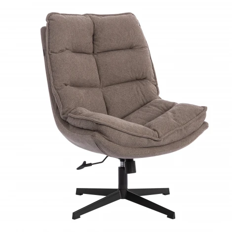 Кресло лаунж Reflex/Рефлекс с пуфом велюр/букле (HYP), бежевый Tetchair 25507