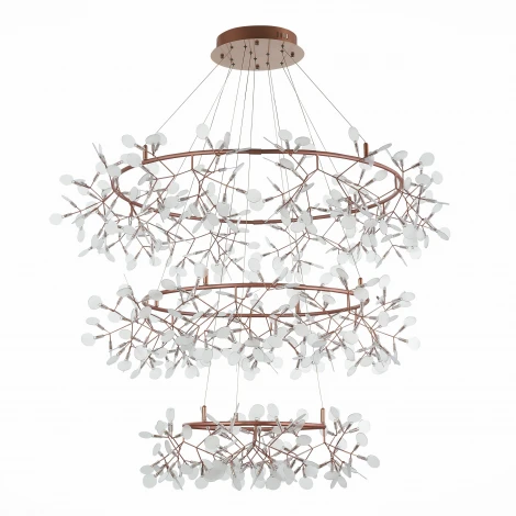 Подвесная люстра светодиодная Rafina SL379.203.486 (220V, на тросе, лепестки, кольцо)