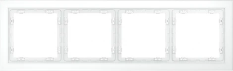 Рамка на 4 поста (белый, матовый, стекло) Voltum S70 VLS110402