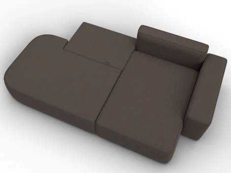 Диван угловой Лига-065 БП угол правый (ДСП,Рогожка/Коричневый) Лига Диванов 134784