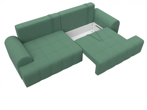 Диван прямой Лига-080 (ДСП/Пластик/Рогожка/Зеленый) Лига Диванов 131113