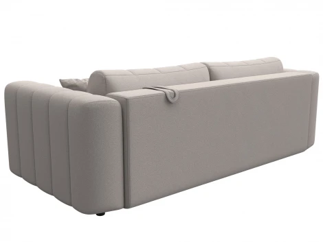 Диван прямой Лига-062 НПБ (ДСП,Фанера,ХДФ/Пластик/Замша/Бежевый) Лига Диванов 130293