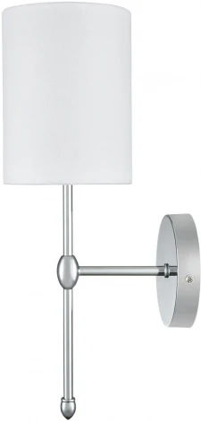 Бра Lumion Latti 6589/1W хром/белый, металл/текстиль E14 1*40W 220V (круглые)