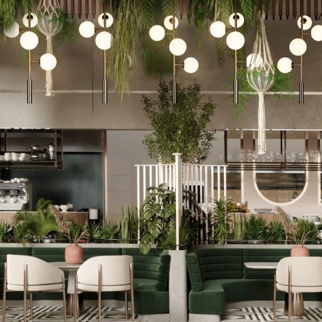 Потолочная люстра на штанге Loft It Tely 10236/4 (220V, шарики)