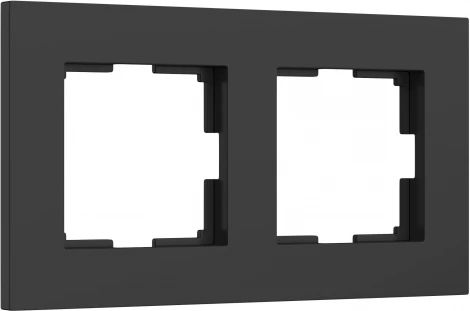 Рамка на 2 поста (черный софт) Werkel W0022908 (a062800)