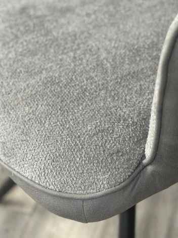 Стул НОРМАН 360 град., цвет BELLA-13/CYPRUS-10 серый, шенилл/замша / черный каркас M-City 64625