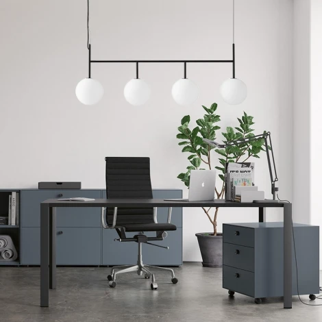 Подвесной светильник Austere Black ImperiumLoft Austere01 (140541-26) (220V, на тросе, шар)