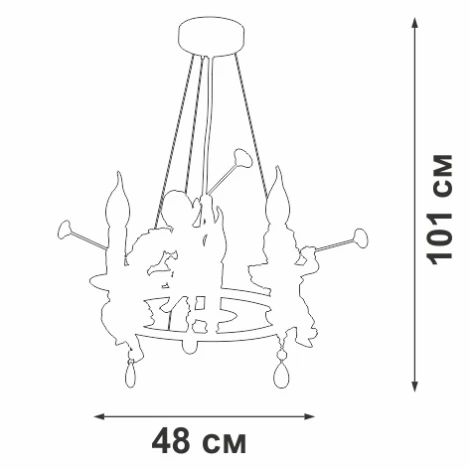 Подвесная люстра V2970-0/3S Vitaluce (220V, на тросе)
