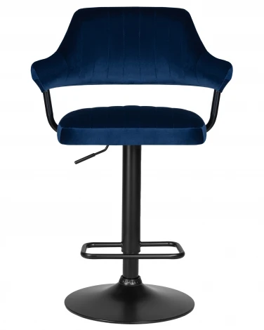 Набор 2 шт стул барный DOBRIN CHARLY BLACK (синий велюр (MJ9-117))