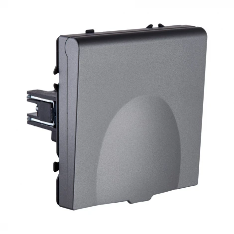 Розетка штепсельная SCHUKO 16A/250 В с крышкой, серый Kollinger Eclipse EC-015GY