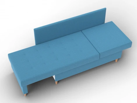 Кушетка Лига-098 (ДВП,ДСП,ЛДСП,Брус,Фанера/Дерево/Рогожка/Голубой) Лига Диванов 132578