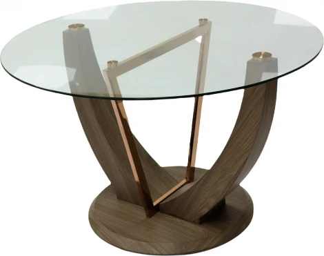 Стол обеденный IST-CASA Орео F-908, 122х122х76 см, прозрачный