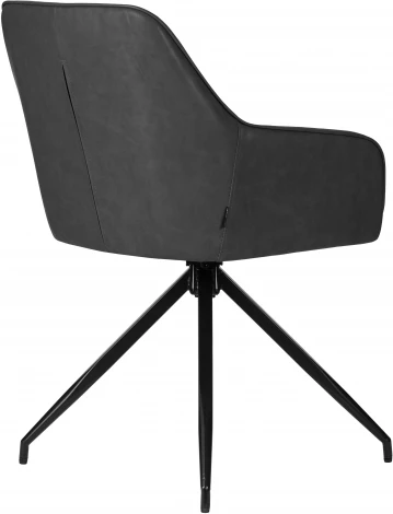 Стул обеденный Dobrin DANIEL (черные ножки, винтажная антрацитовая экокожа (RU-08))