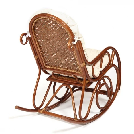 Кресло-качалка MILANO (разборная) / без подушки / Cognac (коньяк) (ротанг top quality)