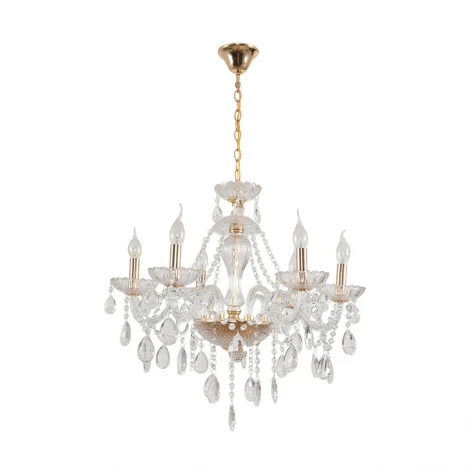 Люстра подвесная Lumion Alissa 8376/6 золото/прозрачный, металл/хрусталь E14 6*40W 220V