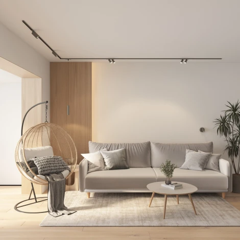 Трековый светильник для магнитного шинопровода Denkirs Shine Spot DK5744-DN 48V 8W темный никель (LED, круглые)