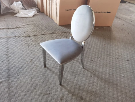 Стул обеденный IST-CASA София DC-1102, 45х42х92, серый, серебро