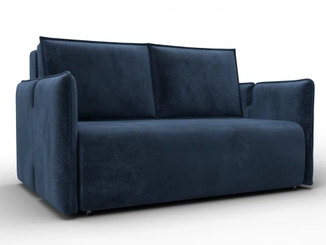 Диван прямой Лига-117 (ЛДСП,Брус,Фанера,Велюр/Синий) Лига Диванов 137022