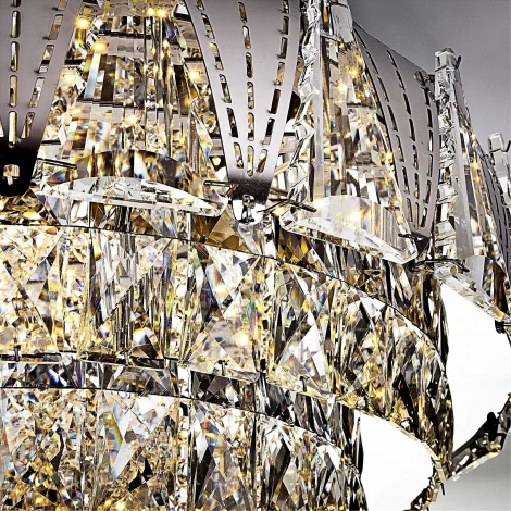 Потолочная люстра светодиодная хрустальная с пультом и управлением смарфоном с регулировкой цветовой температуры и яркости LED4U LED4U L9437-500 CR с УД