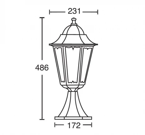 Наземный фонарь Oasis Light 79804M Bl (220V, IP44)
