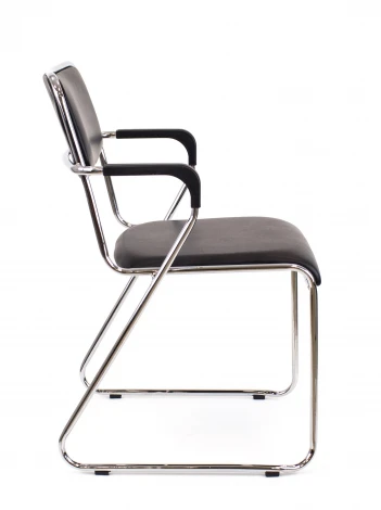 Компьютерное кресло Everprof Fix Plus Chrome Экокожа Черный