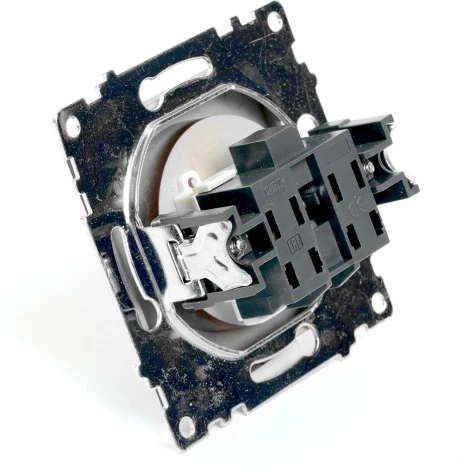 Розетка без заземления со шторками (коричневый) Stekker Катрин 49025