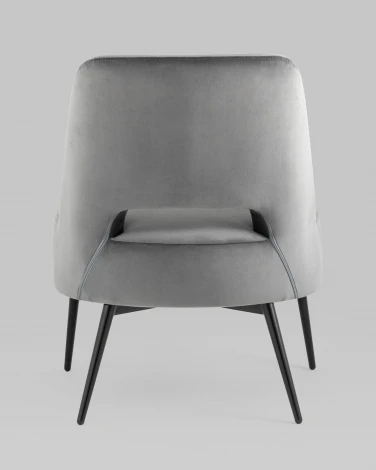 Кресло Stool Group лаунж Бостон велюр тёмно-серый УТ000035316