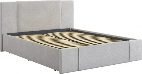Кровать с основанием Хлоя 160х200 см Mebelson (ДСП,Ткань/Серый) арт.ZO.KM1.6-24.2173