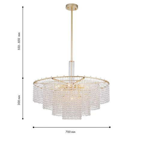 Потолочная люстра на штанге Favourite Fringe 4762-9P