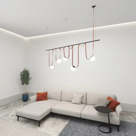 Комплект ременной трековой системы Belty на штанге Rod Denkirs Belty Set DK55SET08-01-BR (LED, 48V, шарики)