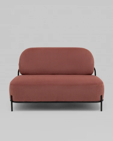 Диван Стоун велюр рельефный коралловый Stool Group арт.УТ000040008