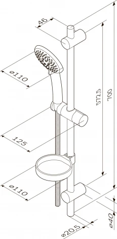 Душевой гарнитур Am.Pm Like F0180064